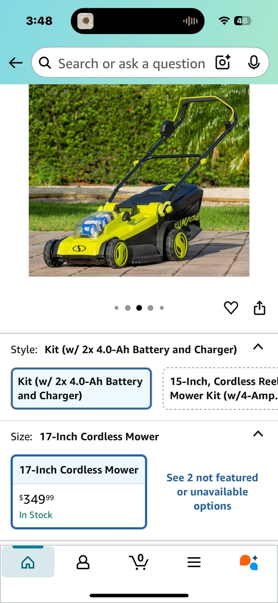 Sun Joe Battery Lawn Mower / Mulcher