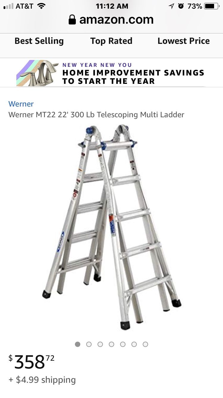 Werner MT22 22' 300 Lb Telescoping Multi Ladder