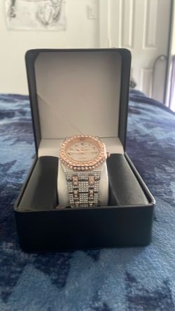 Audemars Piguet diamond 41 mm watch Arabic dial glow  in the dark
