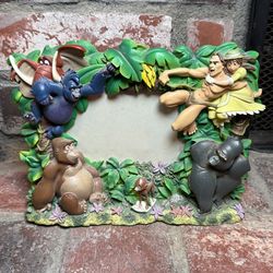 Vintage Disney Parks Tarzan & Jane 3-D Resin Photo Frame! Souvenir VERY RARE!