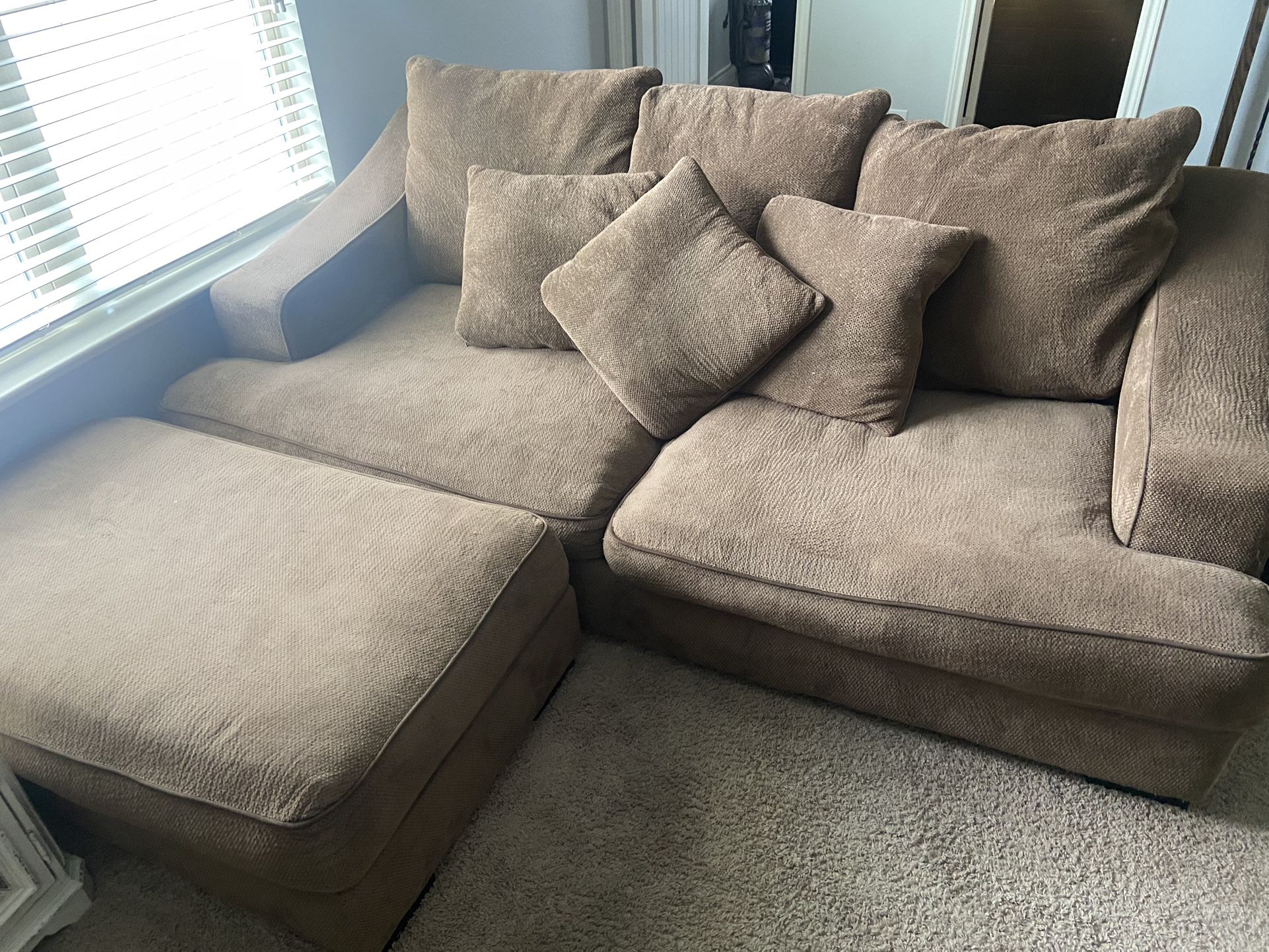 Couch, Love Seat And Ottoman free 