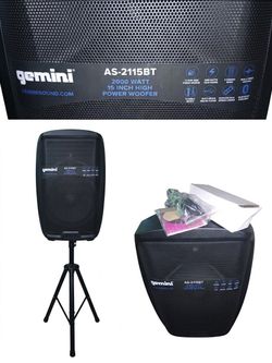 Gemini AS-2115BT 15-Inch Powered Speaker