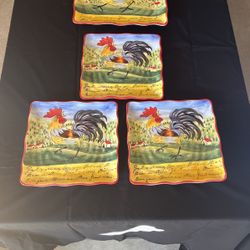 Ceramic Decorative Rooster Dishes