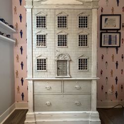 Vintage Dollhouse Cabinet / Bookshelf – Statement Piece