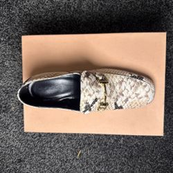 Snakeskin Loafer with Gold Horsebit