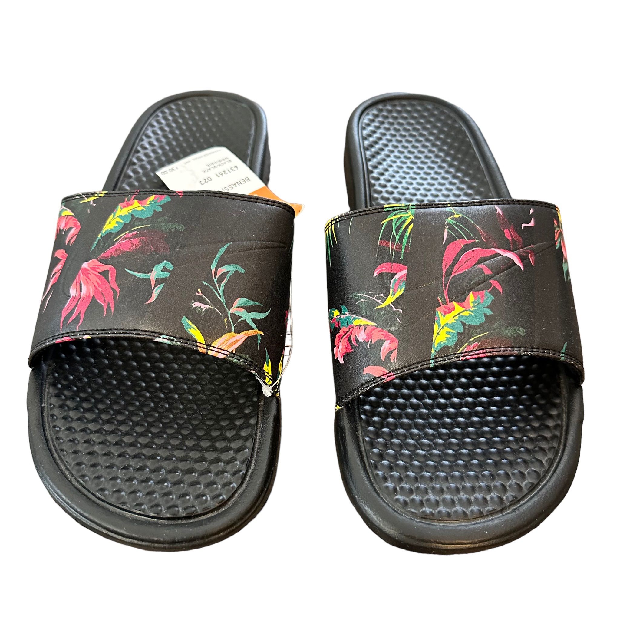 Nike Benassi Slide Mens Size 11 Sandal 2019 JDI Print Black Floral 631261-023