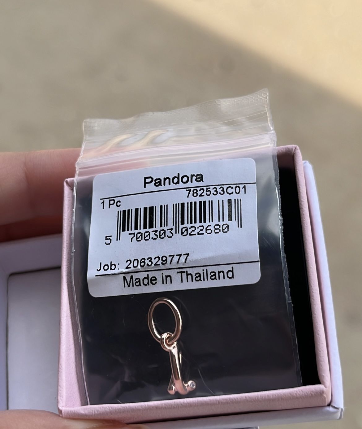 PANDORA Letter “l” Script Alphabet Dangle Charm