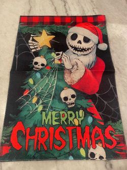 New Disney Nightmare Before Christmas Jack Skellington Burlap Garden Flag 12 by 18 Inches