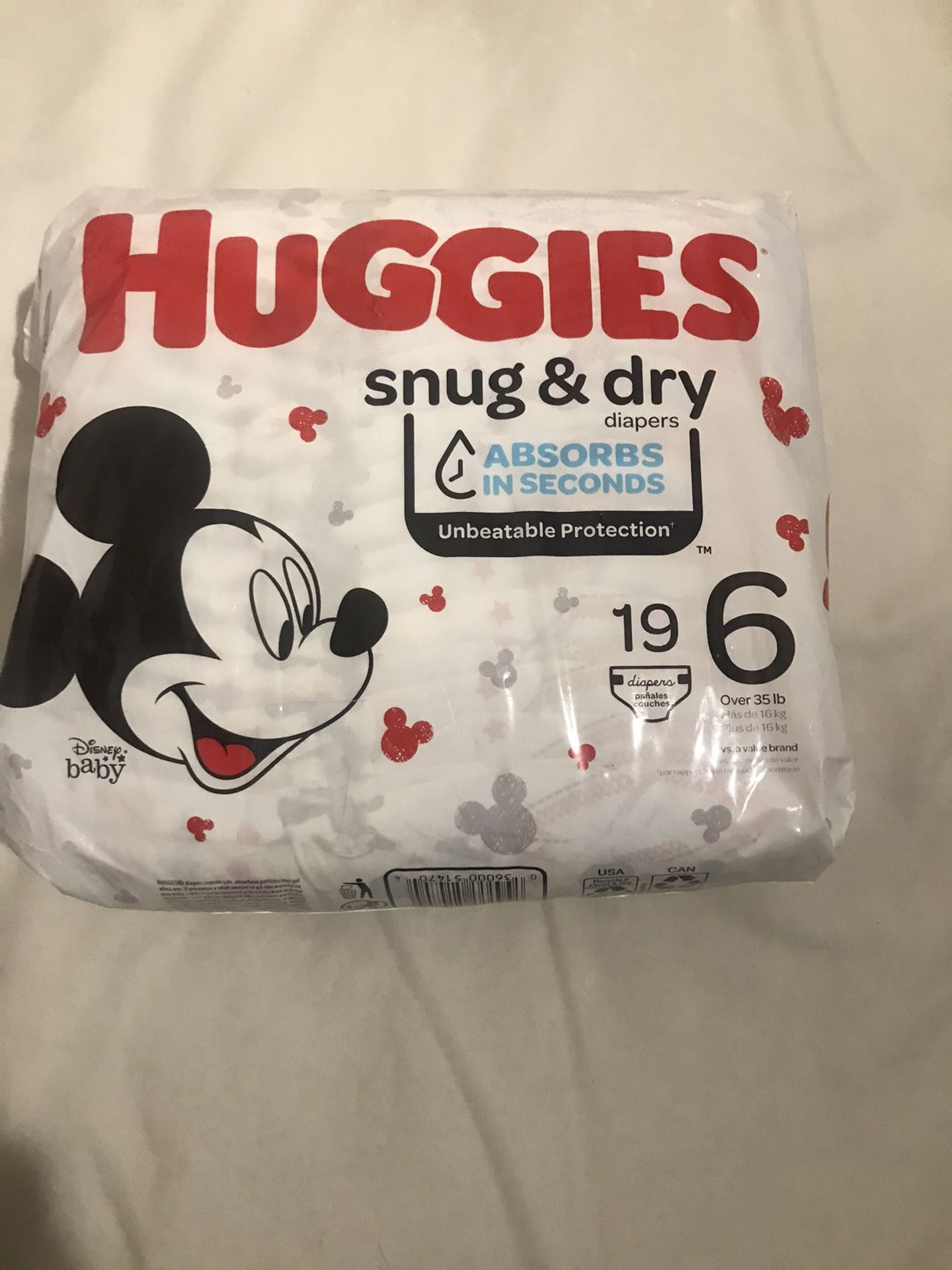 Huggies diapers size 6