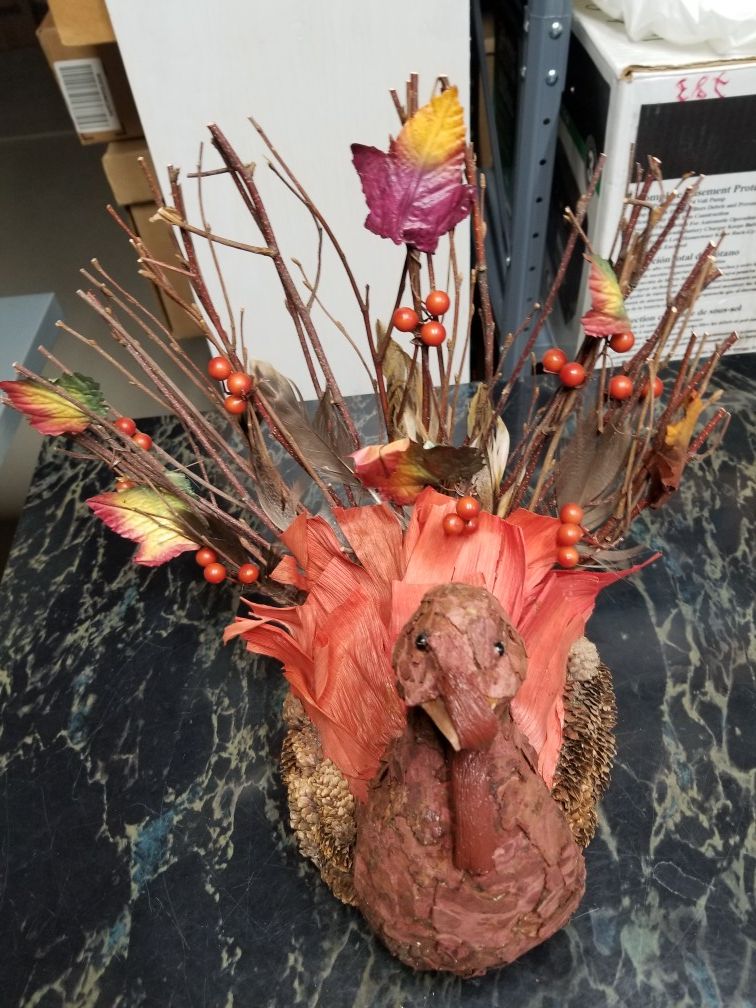 Thanksgiving paper mache turkey