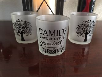 Set Of 3 Family Candle holders