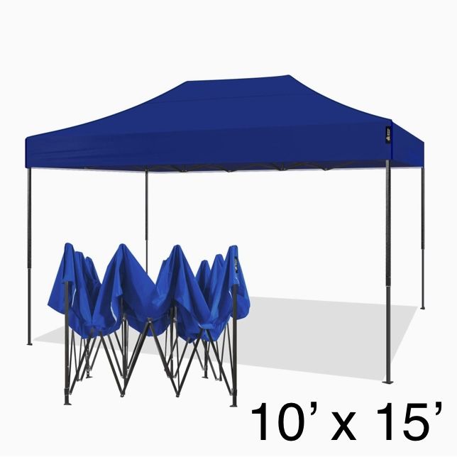 10x15 Ez Pop Up Canopy Tent Portable Heavy Duty Commercial Instant Canopies Outdoor Market Shelter 10'x15' (Black Frame)