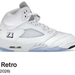 Jordan 5 White Metallic