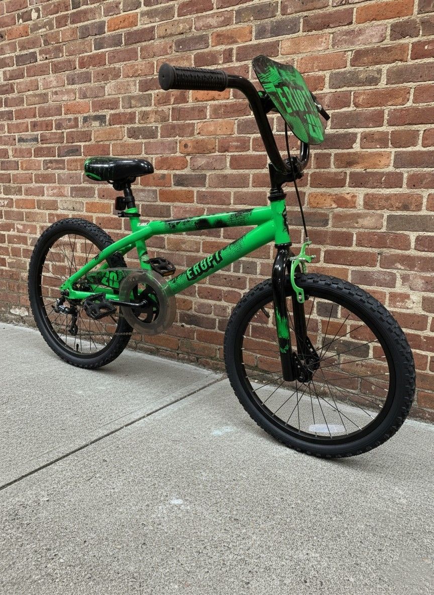 NEW PACIFIC ERUPT GREEN 20 INCH KIDS YOUTH BOYS GIRLS FREESTYLE BMX BIKE