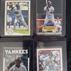 Rickey Henderson 35 Baseball Card Collection .