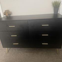 Black/Gold Dresser-Moving Out Of State 