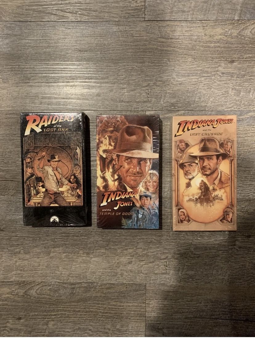 Indiana Jones Vhs Trilogy In Plastic