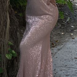 Designer Camille La Vie Ball Gown Rose Gold Dress