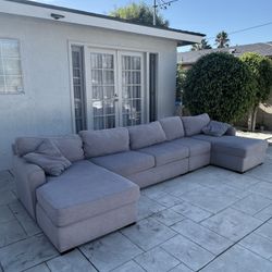 Sectional Sofa Grey Used Couch 