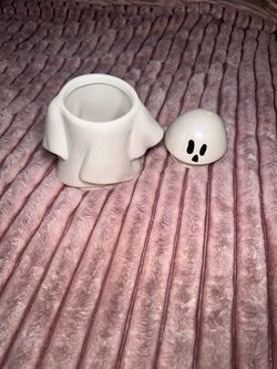 Ghost Ceramic Jar with Lid
