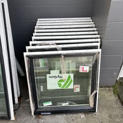 PlyGem black Exterior White Interior Fixed Windows 