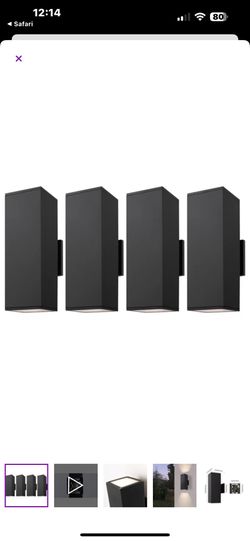 12'' MARRIUM OUTDOOR WALL LIGHT IN 2 LIGHTS WITH ALUMINUM (SET OF 4) **(READ DESCRIPTION)