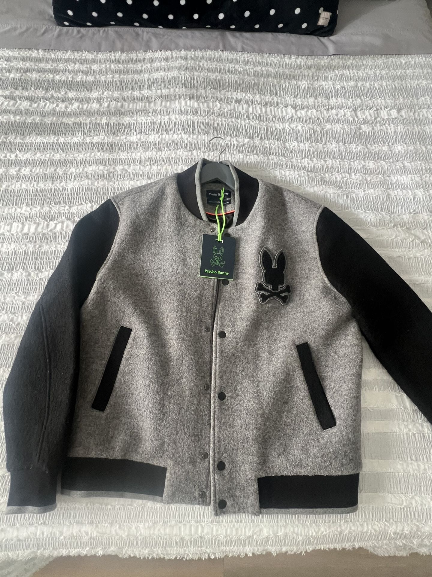 Psycho Bunny Tom Wool Bomber Jacket