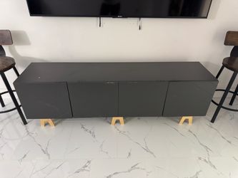 Gray TV stand- $100