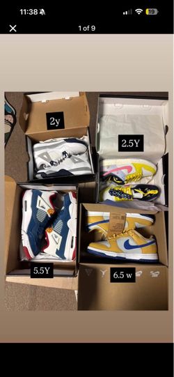 Nike dunks and Jordan shoes