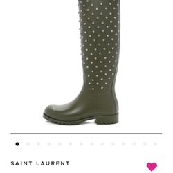YSL Studded Rain Boots