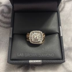 10k Yellow Gold Lab Grown Diamond Ring Size 6