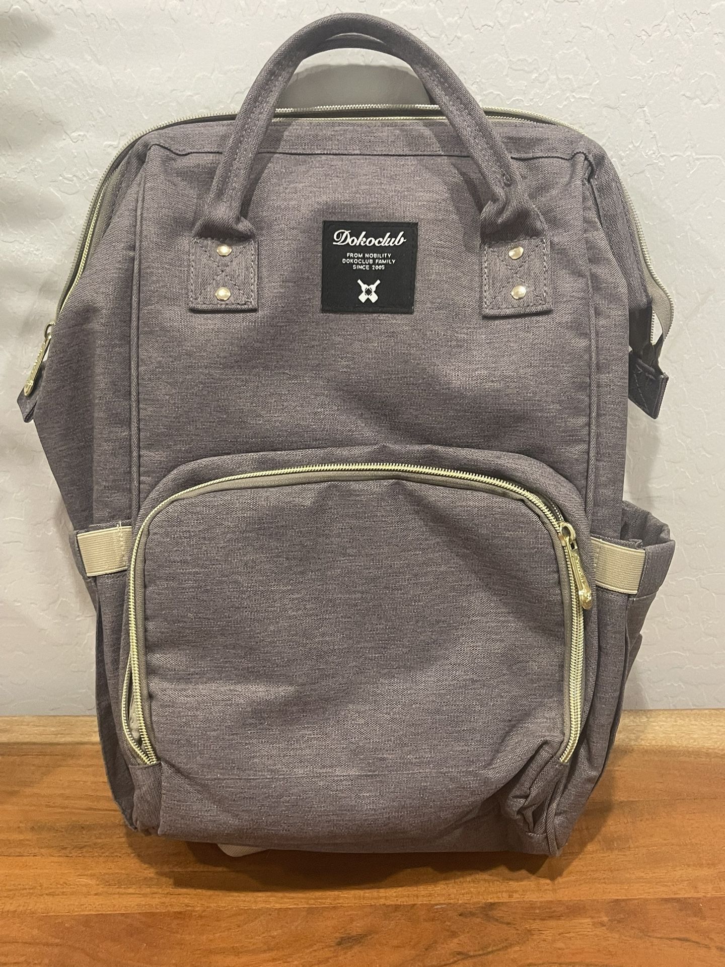 Dokoclub diaper bag backpack, grey