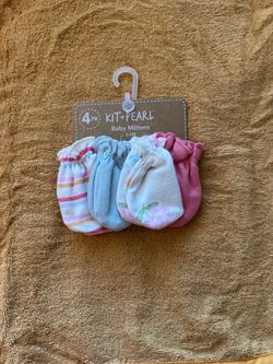 Baby Mits and two headbands