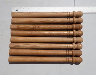 Set of 8 Hardwood Table Legs 13.5"