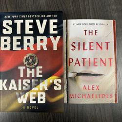 The Kaiser's Web by Steve Berry (2021, HC, Like New) + The Silent Patient, PB. Very Good