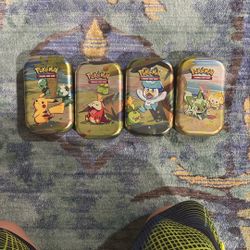 4 Pokémon Metal Containers