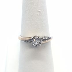 Gold Diamond Ring Solid 10K Used