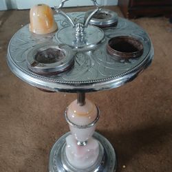 Antique Ashtray And Lamp