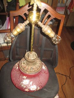 Antique Hand Painted Lamp