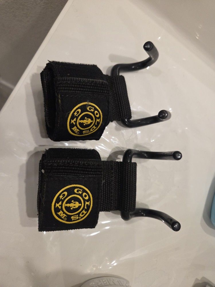 Golds Gym Lifting Grips Hooks Straps 