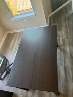 Modern Dark Brown Dining Table / Office Desk (51" x 32" x 29")
