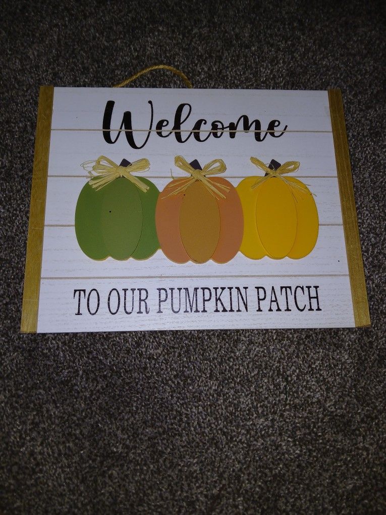 Pumpkin Patch Sign Decor $10