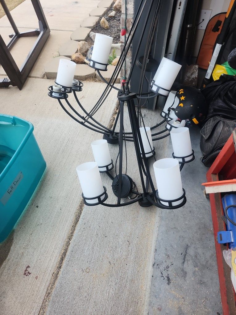 Chandeliers (2) + 2 Matching Hanging Lights