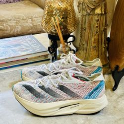 Adidas Adizero Prime X 2.0 Strung White Lucid Cyan Running Shoes Men’s Size 11.5