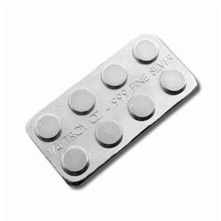 Lego Style Silver Stacking Building Brick • 1/4 oz Pure Silver (.999 Fine) • L 1.13” x W 0.5” (2x4 Piece) • Fractional Silver Bullion