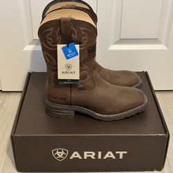 New Ariat Hybrid Patriot H2O Western Boot - Distressed Brown - Size: 9D