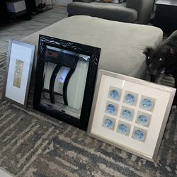 Mirror , china glass set framed , flower painting framed