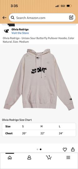 Olivia Rodrigo Pullover Hoodie featuring the ‘Sour Butterfly’ design motif.