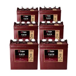 6 Trojan 48 Volt Golf Cart Batteries 