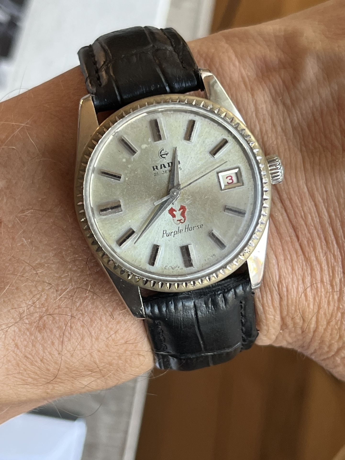 Vintage Rado Purple Horse Watch 36mm